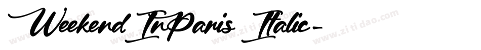 WeekendInParis Italic字体转换